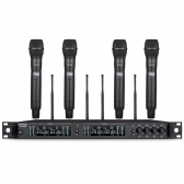 AMW AU7000 Microfone Sem Fio Profissional 4 Canais Digital UHF Multibanda