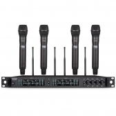 AMW AU7000 Microfone Sem Fio Profissional 4 Canais Digital UHF Multibanda