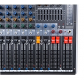 AMW Q12 v3 Mesa de Som 12 Canais Combo 99 Efx Dsp 2 Aux Hi-Z Interface USB Eq BT