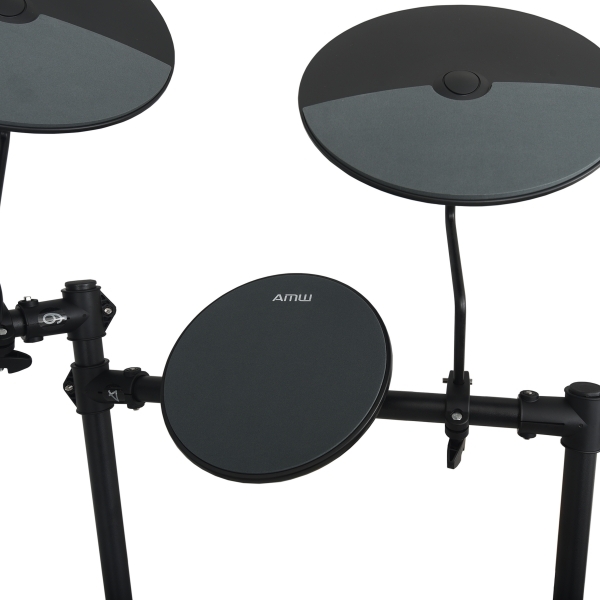 (USADO) AMW ED1 Pro v2 Bateria Eletrônica 4 PADs 4 Pratos Rack Completo com 4 pés