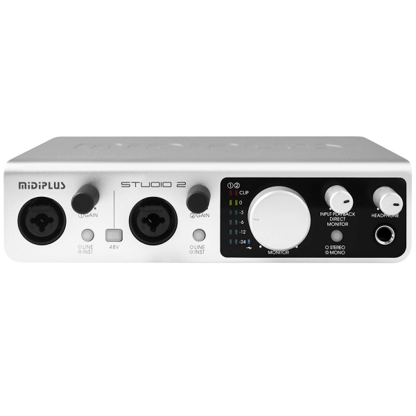 Midiplus Studio 2 Interface de Áudio USB 2x2