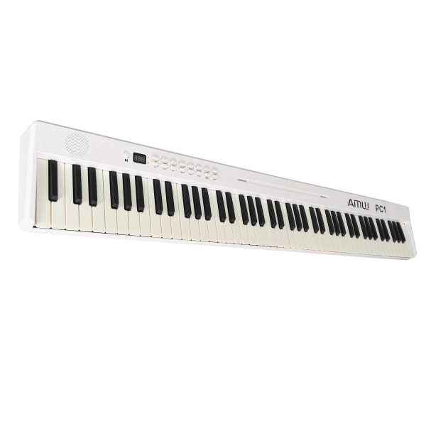 AMW PC1 White Piano Digital Dobravel 128 Timbres + Acessórios