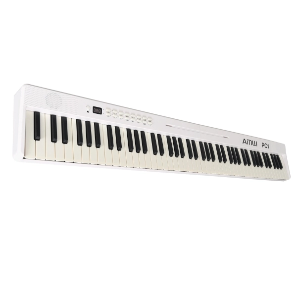 AMW PC1 White Piano Digital Dobravel 128 Timbres + Acessórios