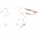 AMW BU100 Auricular Sistema Transmissão sem fio UHF Digital Microfone Auricular Bege P2