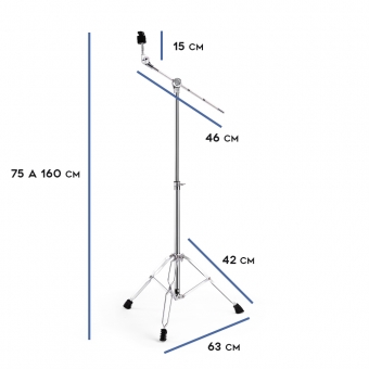AMW STD300 Suporte Girafa Estante Para Prato de Bateria Premium