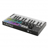 AMW Smartkey 25 Black Teclado Controlador Midi USB Teclas 8 PADs Knobs