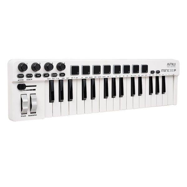 (USADO) AMW Mini 32 PAD White Teclado Controlador Midi