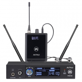 AMW PWM100 v2 Retorno de Palco sem fio UHF Digital In Ear + Estojo