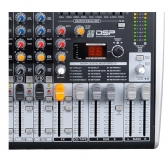 (USADO) AMW M10 Fx v3 Mesa de Som 10 Canais com EFX BT Player Sub Out e Interface!