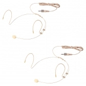 AMW BU200 Kit Microfone Sem Fio Duplo Bodypack Auricular UHF Digital 2B 2A