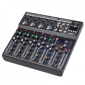 Amw Cm6 Pro Mesa De Som 6 Canais 99 Efeitos Usb Bt Interface