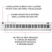 Midiplus X8 II White PRO 88 V2  Teclado Controlador Midi 88 Teclas Semi Pesadas