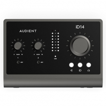 Audient Id14 mkii Interface De Áudio USB Type C com 2 Pre Amps Hi End 10x6 e ADAT Digital