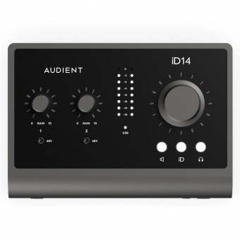 Audient Id14 mkii Interface De Áudio USB Type C com 2 Pre Amps Hi End 10x6 e ADAT Digital