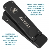 AMW ED3 Pro v2 Bateria Eletrônica PADs em Mesh Caixa Dual Zone Pratos c Choke