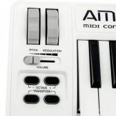 AMW Mini 32 Branco Teclado Controlador Midi USB 32 Teclas