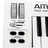 AMW Mini 32 Branco Teclado Controlador Midi USB 32 Teclas