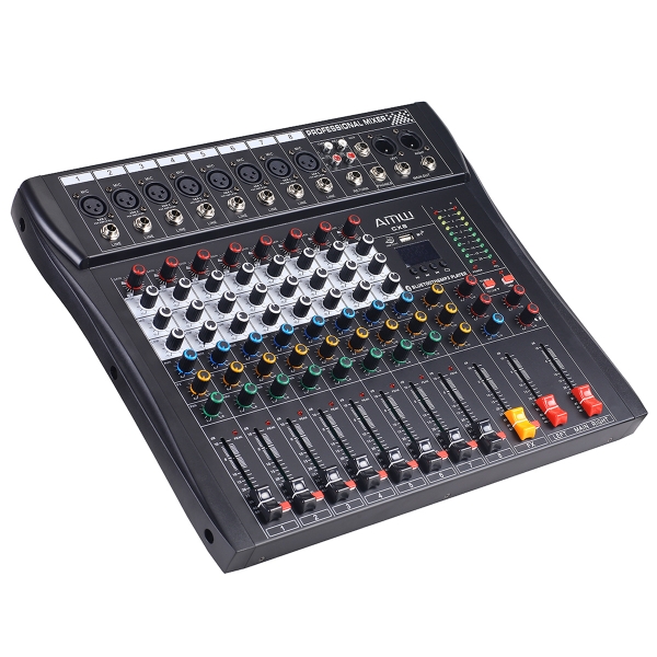 AMW CX8 v3 Mesa de Som 8 canais USB EFX PFL Eq 3 Bandas