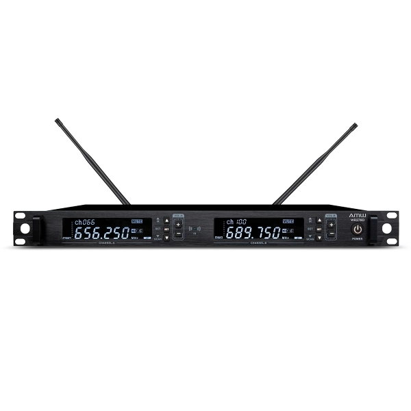 AMW AU600 Microfone sem fio digital UHF Duplo + Case