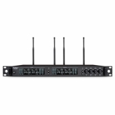 (USADO) AMW AU7000 Microfone Sem Fio Profissional 4 Canais Digital UHF Multibanda WR488Q