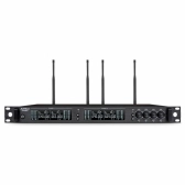 (USADO) AMW AU7000 Microfone Sem Fio Profissional 4 Canais Digital UHF Multibanda WR488Q