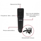 AMW EC2 Pro Microfone Condensador XLR 25mm com Shockmount