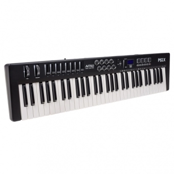 (USADO) AMW P61X Teclado Black Controlador Midi USB com 61 Teclas PADs Faders e Knobs