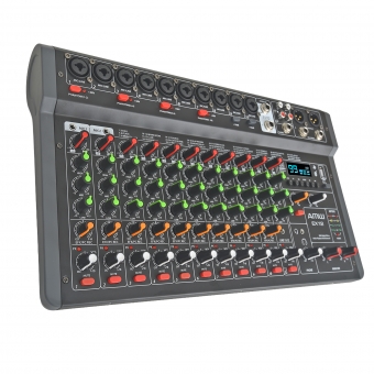 AMW EX12 Mesa de Som Profissional 12 Canais 99 EFX BT Interface USB