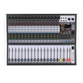 (USADO) AMW AG16 v2 Mesa de Som 8 Canais 99 Efeitos DSP BT Interface USB e Faders de 100mm
