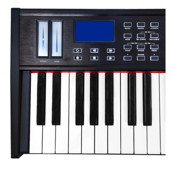 KFX SW61 Pro Teclado Controlador MIdi USB 61 Teclas 16 PADs 8 Knobs Faders Split Transpose