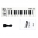 AMW Mini 32 Branco Teclado Controlador Midi USB 32 Teclas