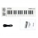 AMW Mini 32 Branco Teclado Controlador Midi USB 32 Teclas