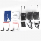 Relacart Cr2 Dual CLIP Microfone Sem Fio lapela Duplo Uhf Câmera Uwp ( CR + 2X CP )