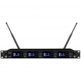 AMW AU2000 Microfone sem fio UHF 4 Canais Digital Diversity + Estojo