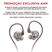 Relacart PM100D Monitor de Palco In Ear Hi End Digital UHF Estéreo + Brinde