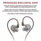 AMW PM100 Monitor de Palco In Ear Hi End Digital UHF Estéreo + Brinde