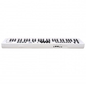 AMW P61X White Teclado Controlador Midi USB com 61 Teclas PADs Faders e Knobs