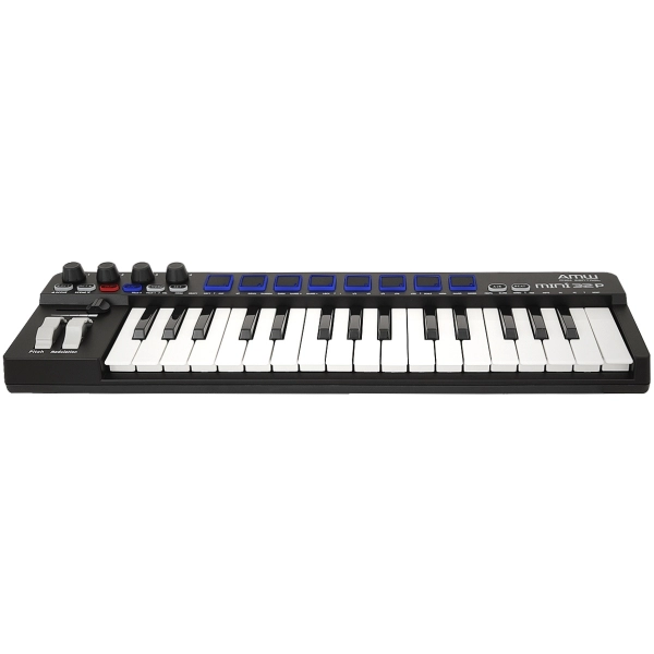 AMW Mini 32 PAD Black Teclado Controlador Midi 32 Teclas 8 PADs Arp Chord Hi End