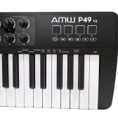 AMW P49 v2 Teclado Controlador MIDI USB 49 Teclas 8 Faders 8 Knobs