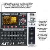 AMW AJ12 Mesa de som 12 Canais EFX High End BT Interface USB