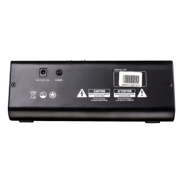 (USADO) AMW MX6 v2 Mesa de Som 6 Canais 4 XLR Bluetooth EFX Bluetooth Interface USB