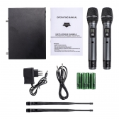 AMW AU300 v2 Microfone Sem Fio Duplo de Mão Digital UHF