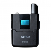 (USADO) AMW BU100 Auricular Sistema Transmissão sem fio UHF Digital com Microfone Auricular Bege P2 com Lock