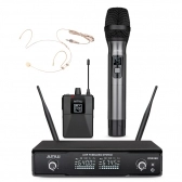AMW BM200 Microfone Sem Fio de Mão + Bodypack + Auricular 225 1M 1B 1A