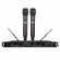 (USADO) AMW AU500 v2 Microfone sem fio Duplo Digital Multibanda UHF Rack + Estojo 1R 2M