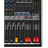 (USADO) AMW Q16 v3 Mesa de Som 16 Canais Combo 99 Efx Dsp 2 Aux Hi-Z Interface USB Eq BT