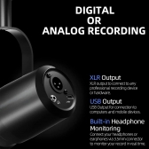 Amw PM2 Microfone Digital com Interface USB e Software MV7