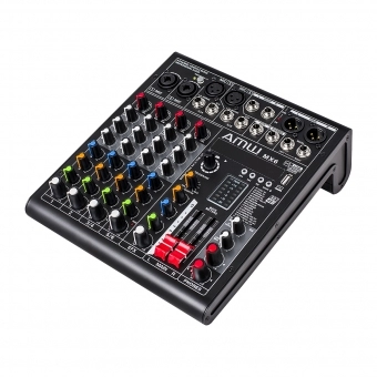 AMW MX6 v2 Mesa de Som 6 Canais 4 XLR EFX Interface USB