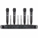 (USADO) AMW AU7000 Microfone Sem Fio Profissional 4 Canais Digital UHF Multibanda WR488Q
