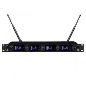 (USADO) AMW AU4000 v2 Microfone Sem Fio 4 Canais UHF Digital + Case